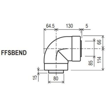 Rinnai 90 Degree Starter Bend Horizontal Only FFSBEND
