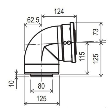 Rinnai FFPPBEND90 90 Degree Fixed Bend Polypropylene 