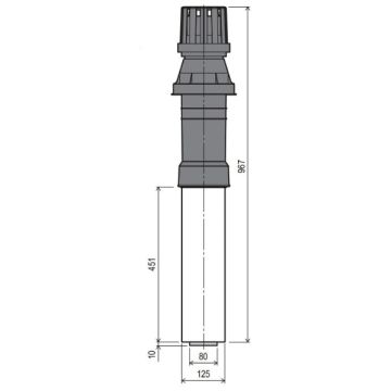 Rinnai FFPPROOFCOWL Vertical Flue Terminal Polypropylene   