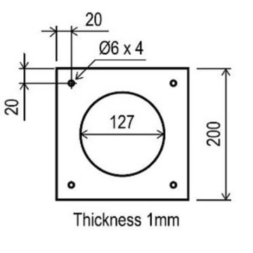 Rinnai FFWPLATE Wall Plate