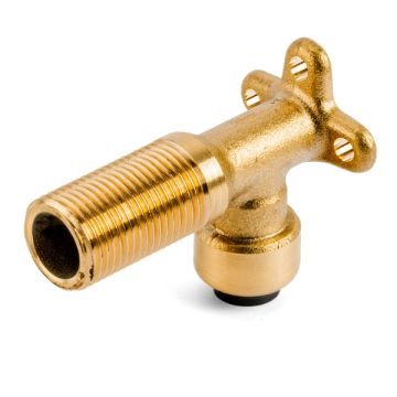 15mm 1/2" Male X 75mm #19BP Lugged Elbow Sharkbite Copper Push RA350