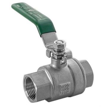 40mm Stainless Steel Ball Valve Lever Handle Gas Water Approved 1-1/2" Female BSP SSW40F