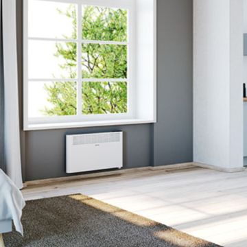 Stiebel Eltron CNS 1000 Plus LCD White Electric Convection Panel Heater Wall Mount 1kW 207539 