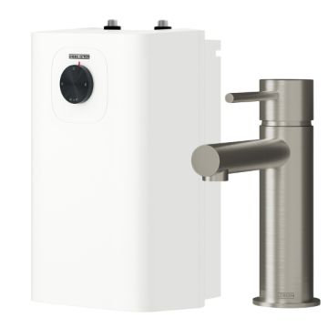 Stiebel Eltron SNU 10 Plus Brushed Nickel Fixed Outlet Mixer Hot Water Heater Open Vented 208204