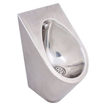 Tear Drop Pod Urinal Stainless Steel Rear Entry Incl Spreader & Grate URN-TD-S 