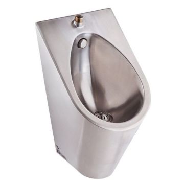Tear Drop Pod Urinal Stainless Steel Top Entry Incl Spreader & Grate URN-TDT-I 