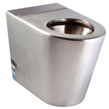Wall Faced Ambulant Toilet Pan P Trap Stainless Steel WC-SSAP 