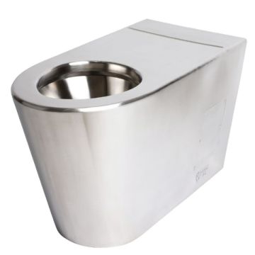 Wall Faced Disabled Toilet Pan S Trap Stainless Steel WC-SSDS 