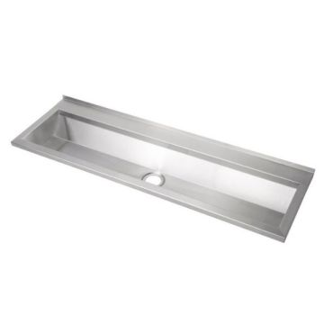 1800mm Wallsend Pattern Wash & Bubbler Trough Centre Outlet 304 Stainless Steel PT-7-1800