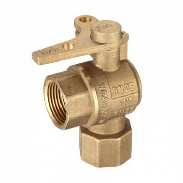 Water Meter Ball Valve Right Angle Lockable 25mm Female 1" BSP LF