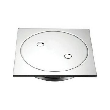 100mm Floor Clean Out Chrome Square Suit Pvc