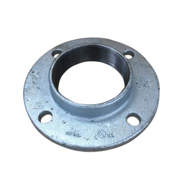 100mm Galvanised Flange Round Drilled