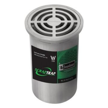 100mm Round Floor Waste Bucket Trap Grate Removable Strainer Stainless 304 FW-100BRL 