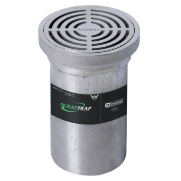 112mm Round Floor Grate Heel Proof & Strainer 304 Stainless 100mm Outlet FW-100BRL-304 