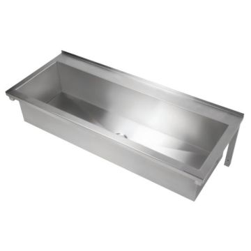 1200mm Pattern 4 Wash & Bubbler Trough Centre Outlet 304 Stainless Steel PT-4-1200 