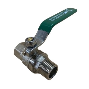 15mm Ball Valve Male x Female Lever Handle Gas Water Approved 1/2" BSP W15MLF