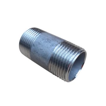 15mm 1/2" Barrel Nipple BSP Stainless Steel 316 150lb