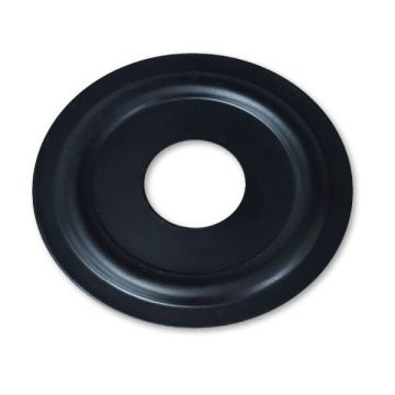 15mm 1/2" BSP Flat Cover Plate Matt Black Metal Round 