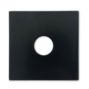 15mm 1/2" BSP Flat Cover Plate Matt Black Metal Square