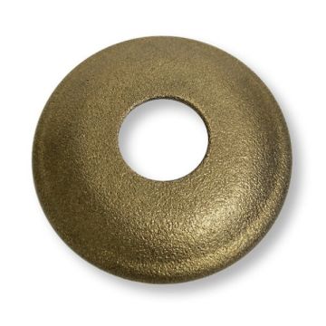 15mm 1/2" BSP X 10mm Rise Cover Plate Rough Brass Metal 