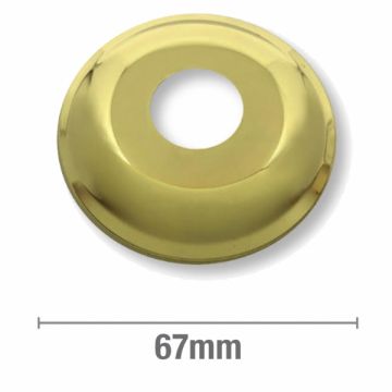 15mm 1/2" BSP X 10mm Rise Gold Metal Cover Plate CRDM12BSP10GD