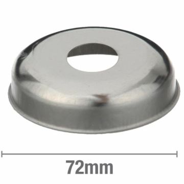 15mm 1/2" BSP X 22mm Rise Cover Plate Stainless  