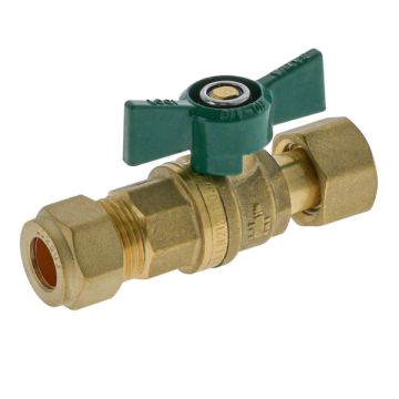 15mm Duo Valve Swivel Nut x Copper Olive Logi WDF15SC
