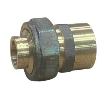 15mm 1/2" Female BSP X Capillary CU Brass Barrel Union