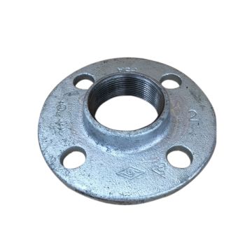 15mm 1/2" Galvanised Flange Round Drilled   