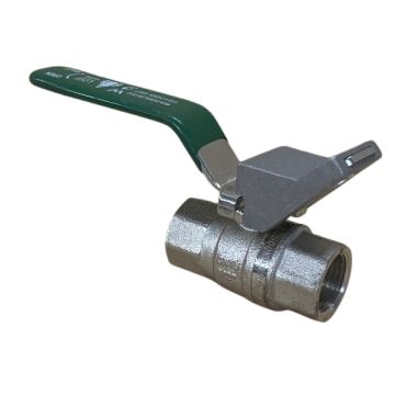 15mm Lockable Ball Valve Lever Handle Female Gas Water Approved 1/2" BSP LW15F  
