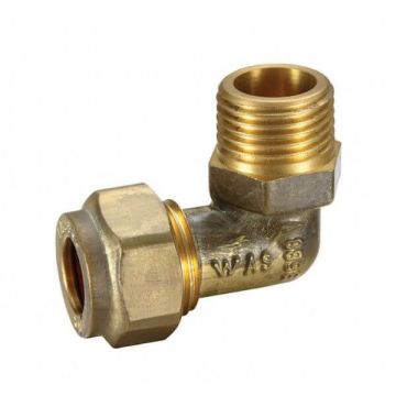15mm Male BSP X 15C 1/2" Copper Olive Elbow Compression 
