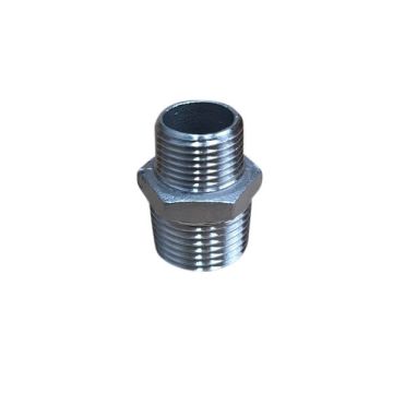 15mm 1/2" X 10mm Hex Nipple BSP Stainless Steel 316 150lb