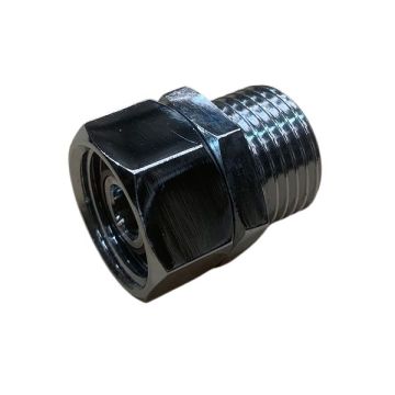15mm 1/2" x 25mm M&F BSP Loose Nut Extension Chrome Brass 