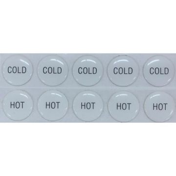 19mm Tap Button Lenscals Self Adhesive Hot & Cold (Pk 10)