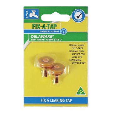 Delaware Tap Valve 12mm (Pk 2) Fixatap 203120 CLEARANCE    
