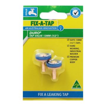 Duro Copper Tap Valve 12mm (Pk 2) Fixatap 205124