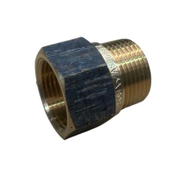 20mm Brass Socket Male x Female BSP 