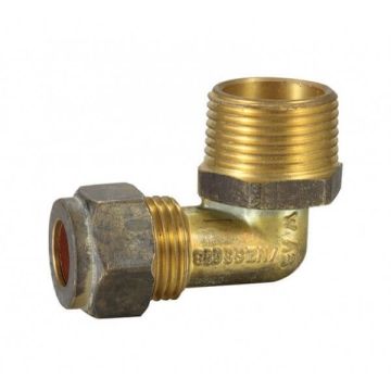 20mm Male BSP X 15C 1/2" Copper Olive Elbow Compression 