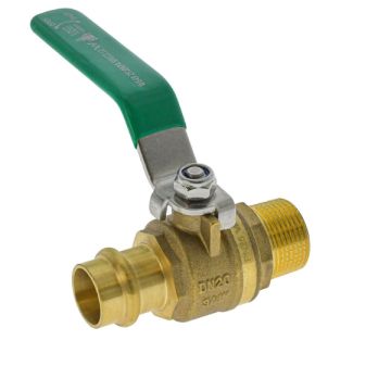 20mm Male X Copper Press Water Ball Valve Lever Handle Watermark 3/4" BSP WP20MLL