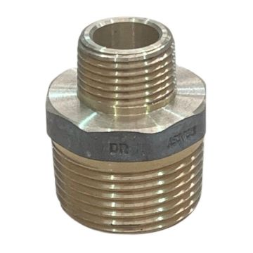 20mm X 10mm Brass Hex Nipple 