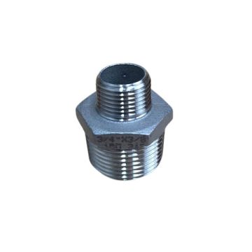 20mm X 10mm 3/8" Hex Nipple BSP Stainless Steel 316 150lb