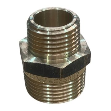 20mm X 15mm Brass Hex Nipple BSP  