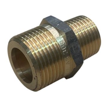 20mm X 15mm Brass Hex Nipple Flat Seat 