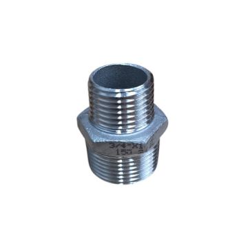20mm X 15mm 1/2" Hex Nipple BSP Stainless Steel 316 150lb