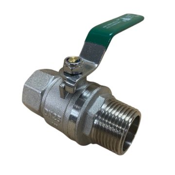 25mm Ball Valve Male x Female Lever Handle Gas Water Approved 1" BSP W25M