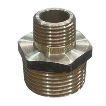 25mm X 15mm Brass Hex Nipple 