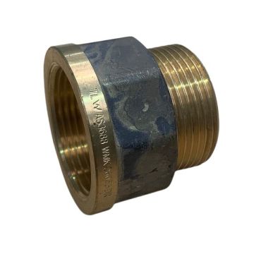 32mm Brass Socket Male x Female BSP 1-1/4" 