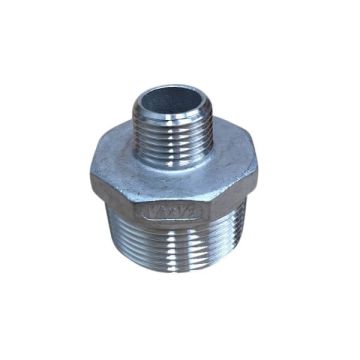 32mm X 15mm 1/2" Hex Nipple BSP Stainless Steel 316 150lb