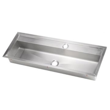 1800mm Drop In Practical Activities Wash & Bubbler Trough Centre Outlet 304 Stainless Steel PT-8-1800