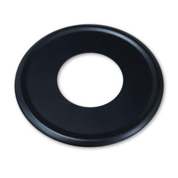 40mm Flat Cover Plate Matt Black Metal Suit PVC DWV